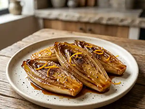 Confit d'endives fondant au beurre et miel - Photo de présentation