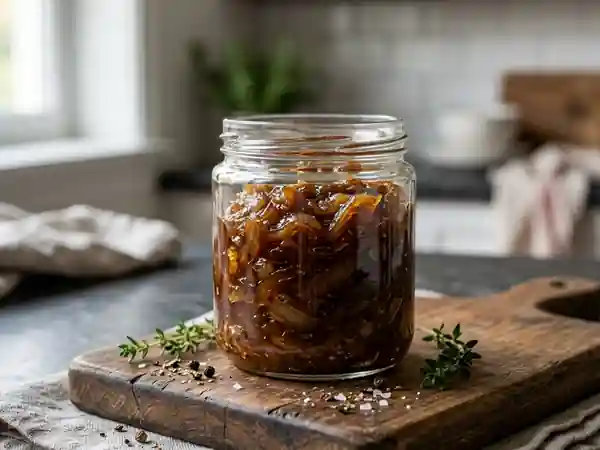 Confit d'oignons maison : recette facile et savoureuse - Photo de présentation