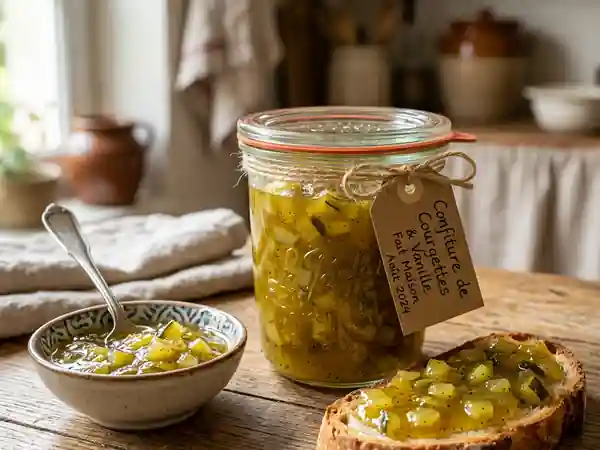 Confiture de courgettes maison sucrée et parfumée - Photo de présentation