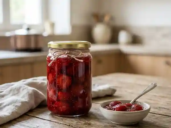 Confiture de fraises fondante et fruitée - Photo de présentation