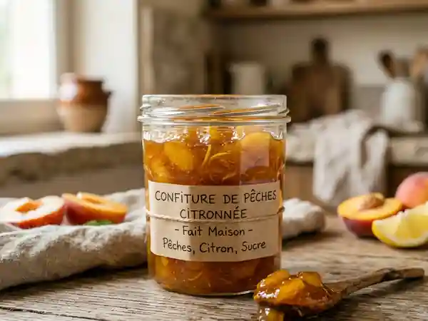 Confiture de Pêches Fondante et Zestes de Citron - Photo de présentation