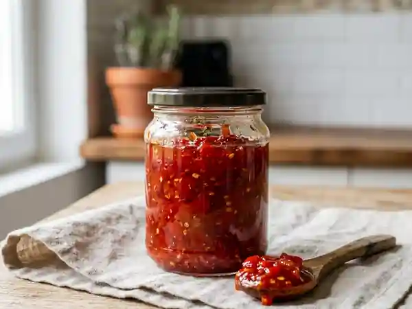 Confiture de piment rouge maison : recette facile et savoureuse - Photo de présentation