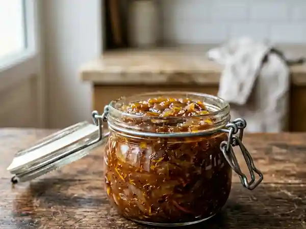 Confiture d'oignons à l'orange maison : douceur et acidité équilibrées - Photo de présentation