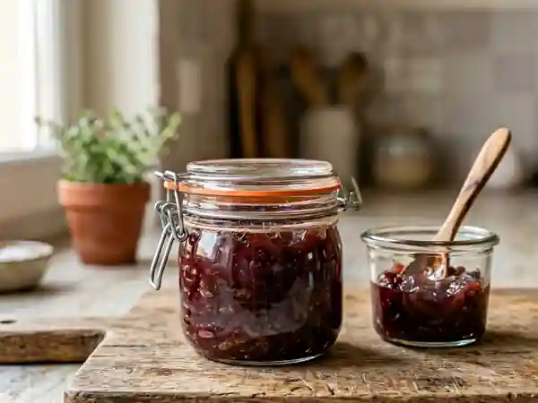 Confit d'oignons caramélisé au Beaujolais - Photo de présentation