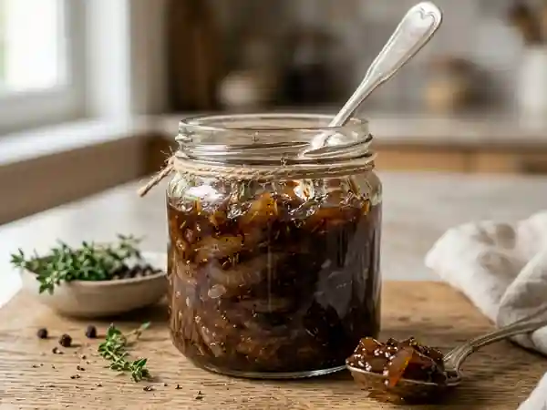 Confit d'oignons fondant au vinaigre balsamique - Photo de présentation
