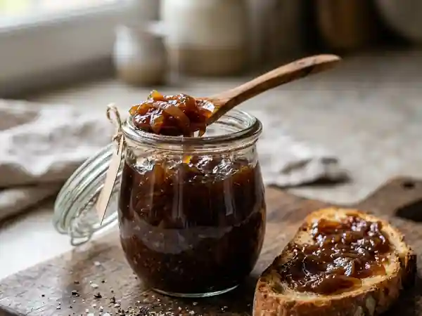 Confiture d'oignons maison sucrée-salée - Photo de présentation