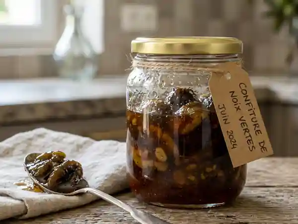 Confiture maison de noix vertes : recette traditionnelle et savoureuse - Photo de présentation