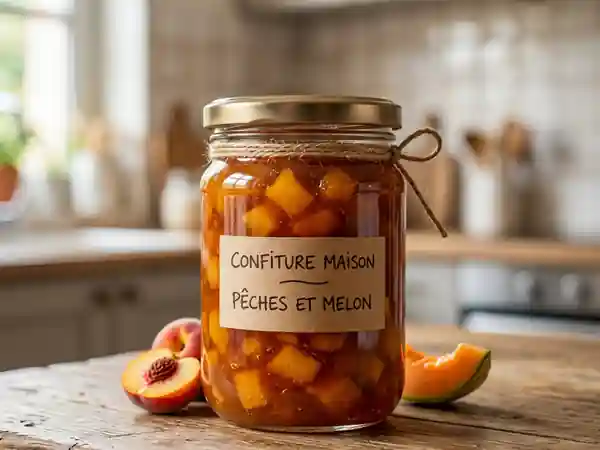 Confiture veloutée Pêche et Melon - Photo de présentation