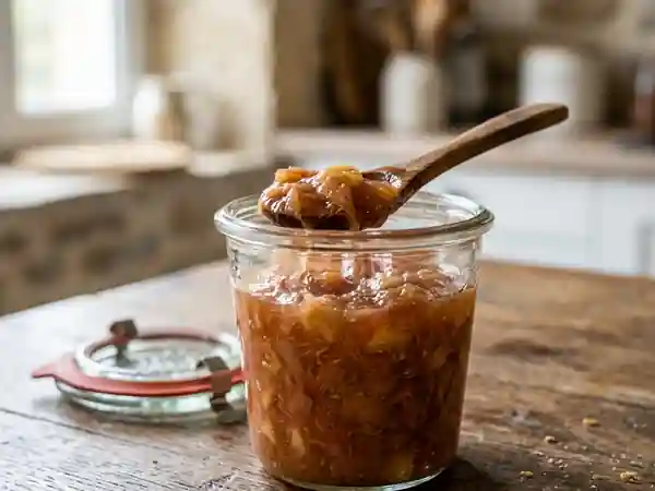 Confiture Rhubarbe-Banane Fondante et Vanillée - Photo de présentation