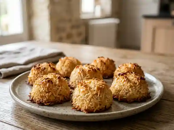 Rochers coco au miel fondants et dorés - Photo de présentation