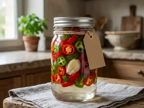 Piments Croquants au Vinaigre et à l'Ail - Photo de présentation