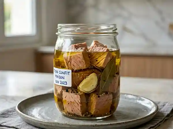 Thon fondant confit à l'huile et aromates - Photo de présentation