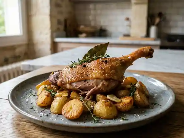 Confit de canard fondant en conserve - Photo de présentation
