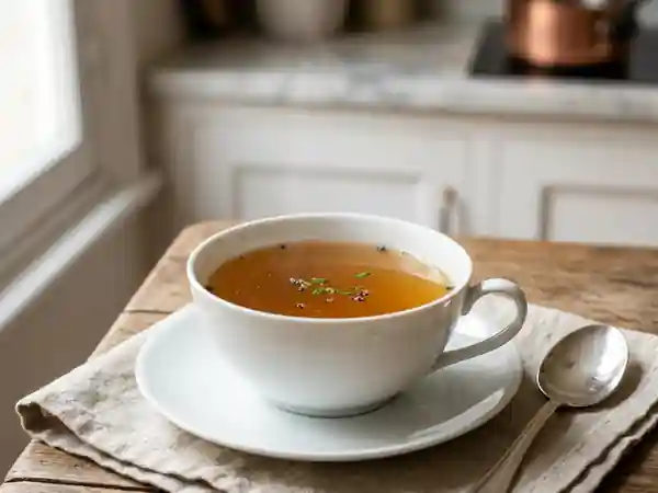 Consommé au Xérès cristallin et boisé - Photo de présentation