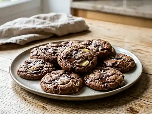 Cookies double chocolat au cœur fondant - Photo de présentation