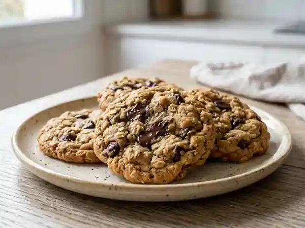 Cookies fondants chocolat et avoine light - Photo de présentation