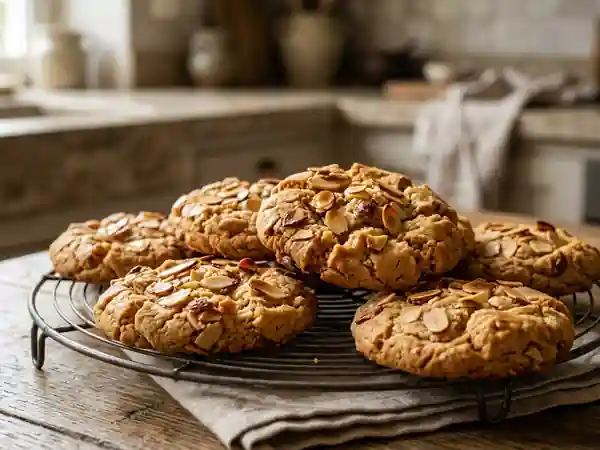 Cookies fondants cacahuète et amandes craquantes - Photo de présentation
