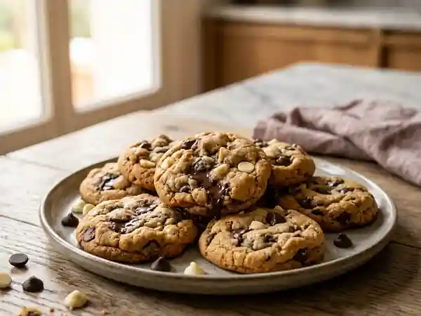 Cookies fondants au duo de chocolats - Photo de présentation