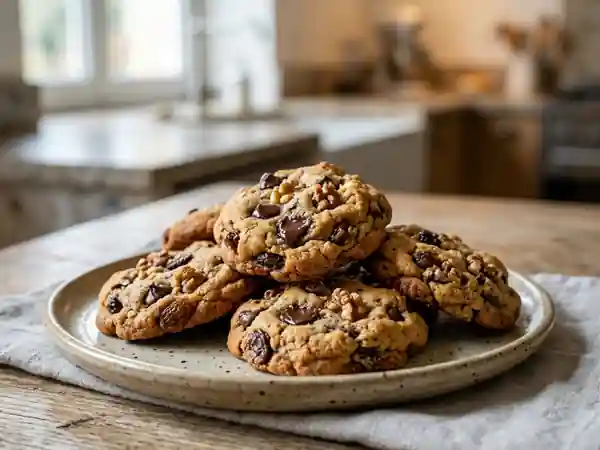 Cookies Moelleux Chocolat, Noix et Raisins - Photo de présentation