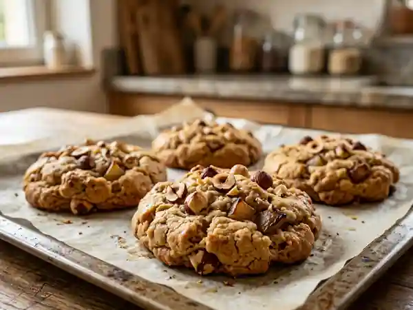 Cookies moelleux aux poires et noisettes : recette gourmande et facile - Photo de présentation
