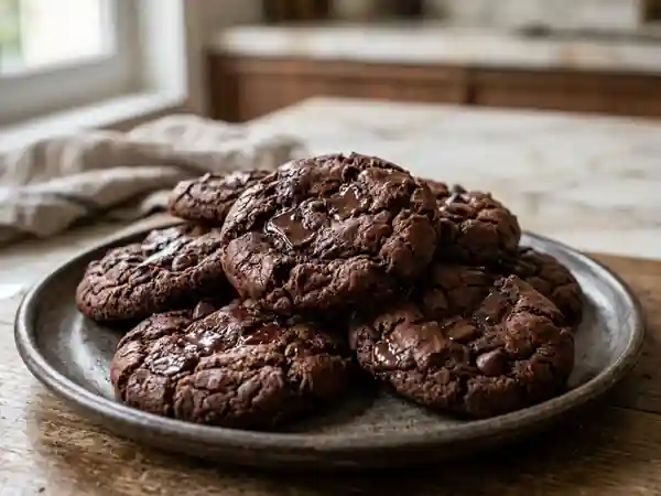 Cookies double chocolat fondants - Photo de présentation