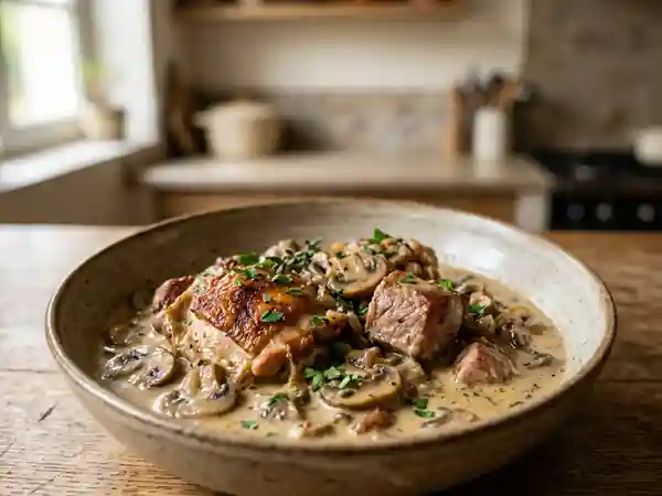 Coq et Porc Crémeux à la Forestière - Photo de présentation