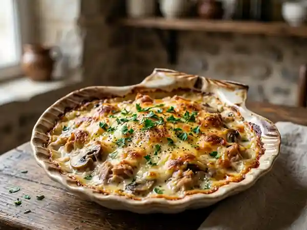 Coquilles de thon gratinées et crémeuses - Photo de présentation