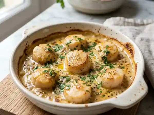 Coquilles Saint-Jacques à la façon Claude B : recette gourmande et raffinée - Photo de présentation