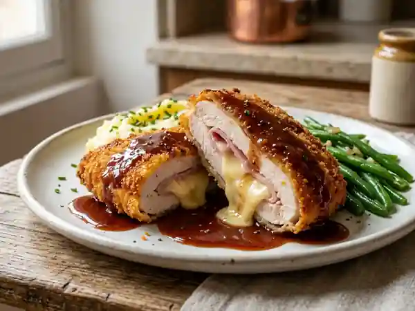 Cordon bleu croustillant au Porto - Photo de présentation