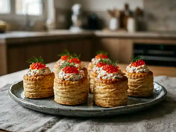 Cornets croustillants au saumon et lumps - Photo de présentation