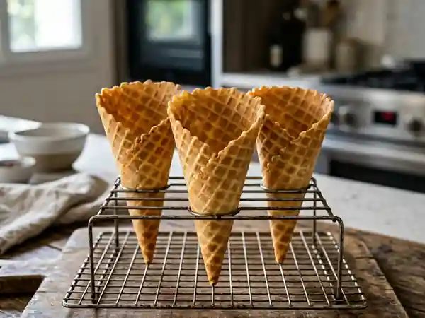 Cornets croustillants maison pour glaces - recette facile et rapide - Photo de présentation