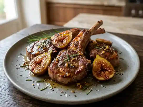 Agneau grillé, figues fondantes et miel - Photo de présentation