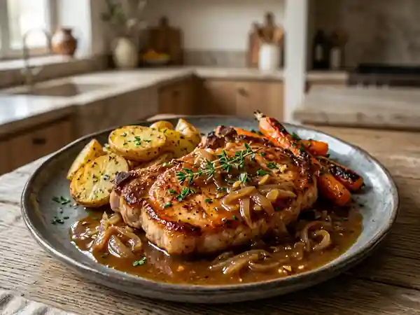 Côtelettes de porc laquées à la bière - Photo de présentation