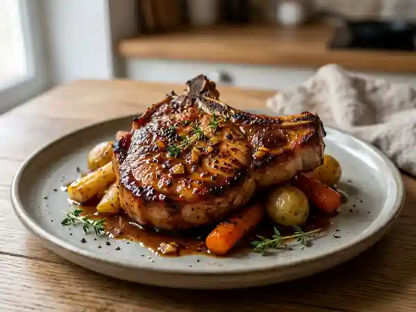 Côtes de porc marinées et flambées au rhum aux épices : recette savoureuse et gourmande - Photo de présentation