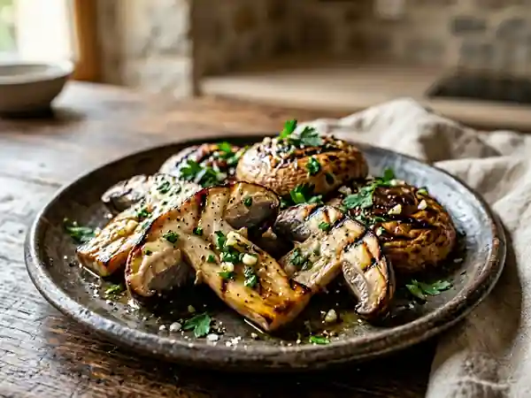 Coulemelles grillées savoureuses à la provençale - Photo de présentation