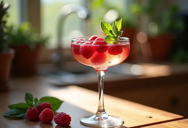 Coupe champenoise à la framboise : apéritif frais et élégant