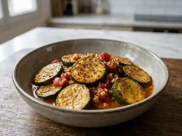 Courgettes diablotines relevées à l'ail - Photo de présentation