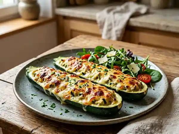 Courgettes Farcies à la Béchamel Crémeuse et Fromage Fondant - Photo de présentation