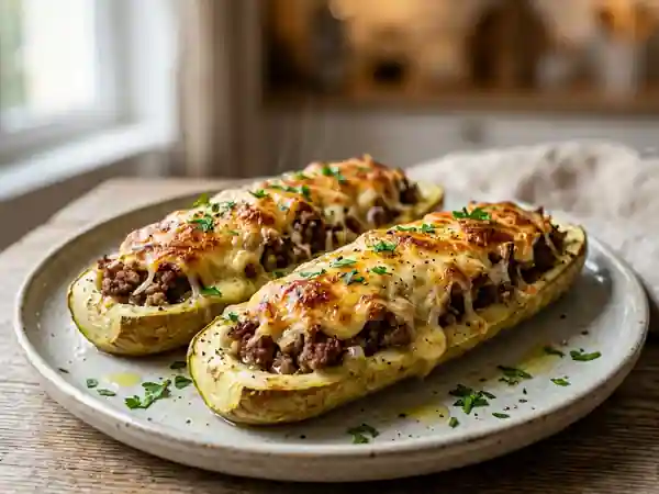 Courgettes farcies au comté fondant - Photo de présentation