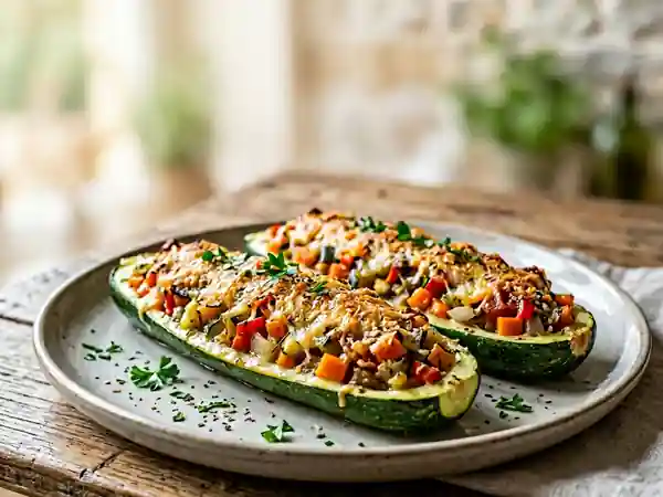 Courgettes Farcies aux Petits Légumes : Recette Facile et Savoureuse - Photo de présentation