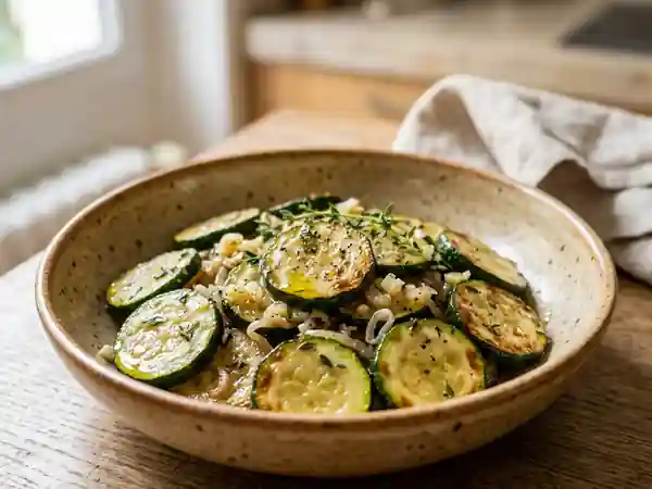 Courgettes fondantes à l'ail et au thym - Photo de présentation