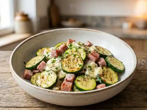 Poêlée de courgettes fondantes au chèvre - Photo de présentation