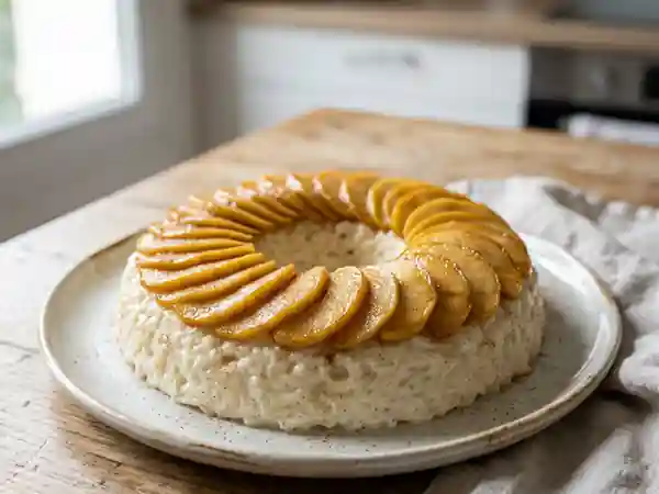 Couronne de riz au lait et pommes fondantes - Photo de présentation
