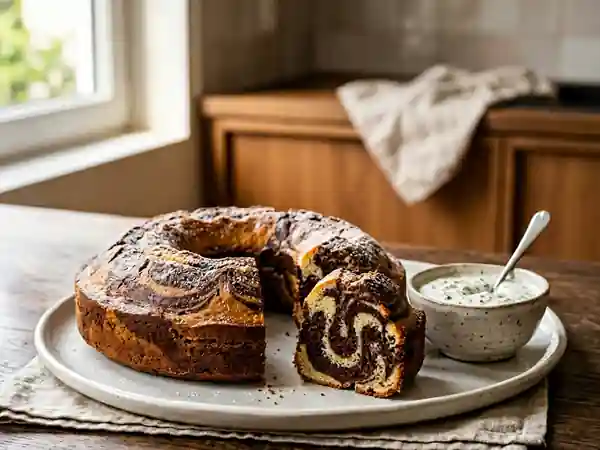 Couronne Marbrée Gourmande et sa Sauce Ail aux Fines Herbes - Photo de présentation