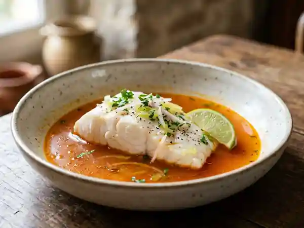 Poisson fondant au roucou et citron vert - Photo de présentation