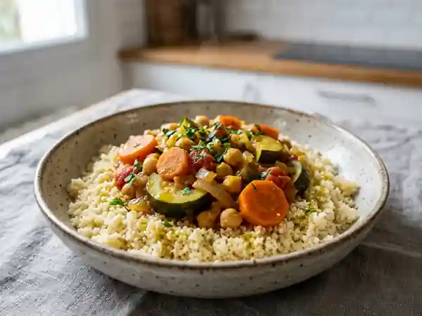 Couscous express en cocotte-minute : recette rapide et savoureuse - Photo de présentation