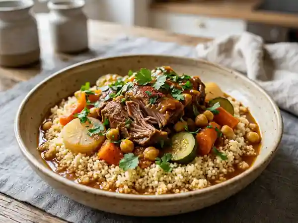 Couscous Fondant à l'Épaule d'Agneau - Photo de présentation