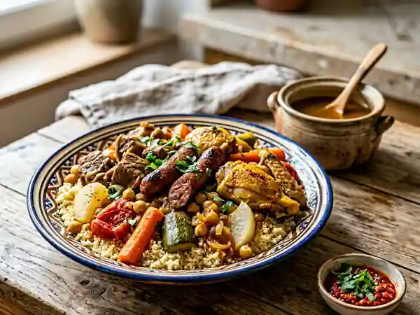 Couscous Royal Généreux aux Quatre Viandes - Photo de présentation