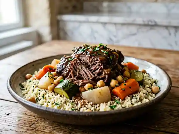 Couscous d'Agneau Confit de Sept Heures - Photo de présentation
