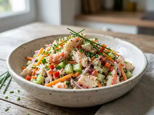 Crabe frais et légumes croquants, sauce au rhum - Photo de présentation